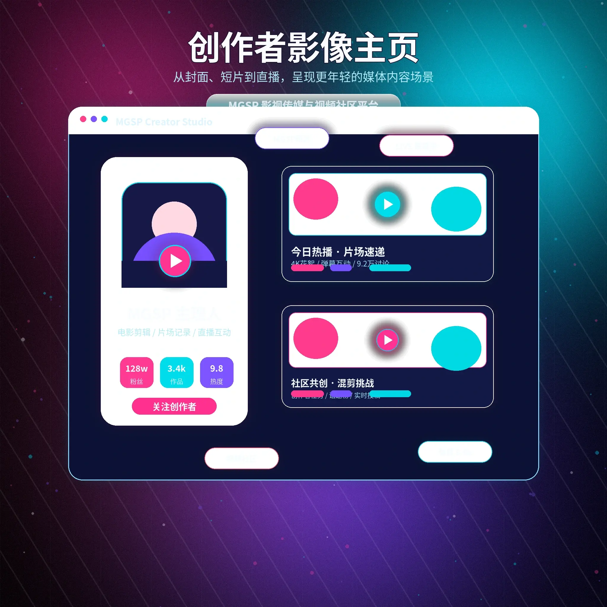 蘑菇视频兴趣内容与创作者动态